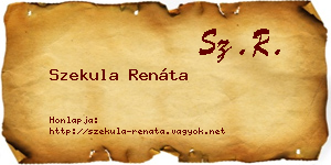 Szekula Renáta névjegykártya